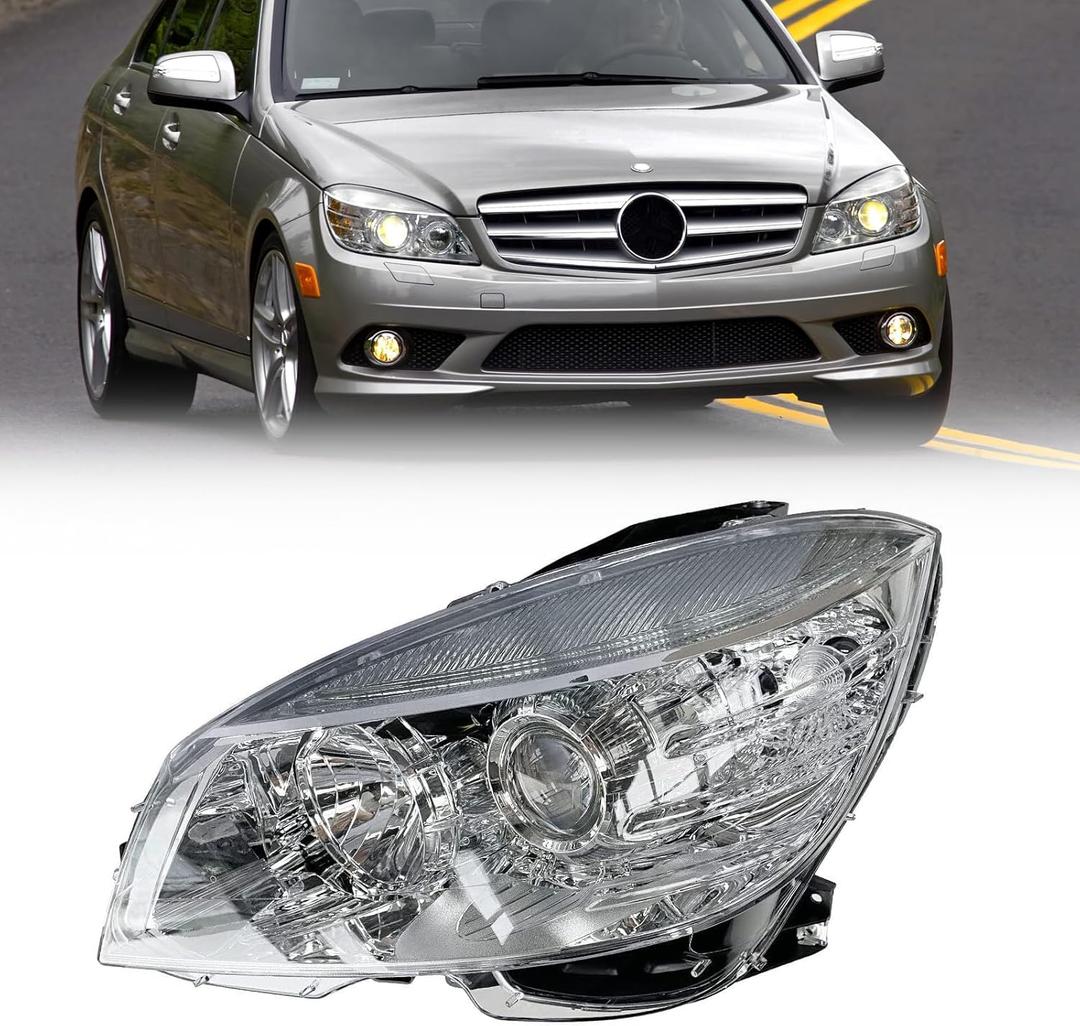Headlight Assembly for Mercedes Benz W204 C Class Headlamp C300 C230 C350 2008 2009 2010 2011 (Left Driver Side)