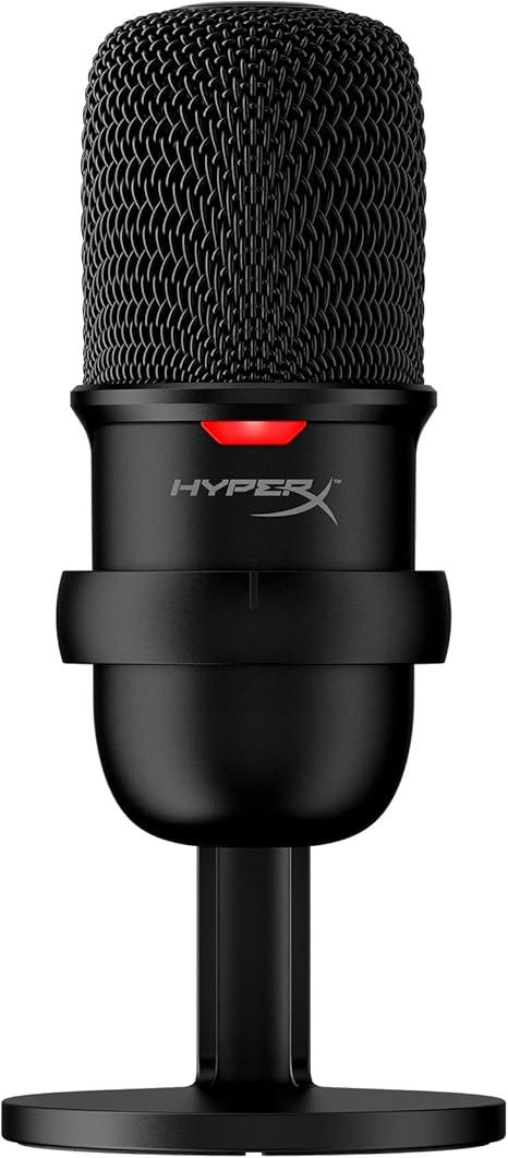 HyperX SoloCast – USB Condenser Gaming Microphone, for PC, PS4, PS5 and Mac, TaptoMute Sensor, Cardioid Polar Pattern, great for Streaming, Podcasts, Twitch, YouTube, Discord,Black