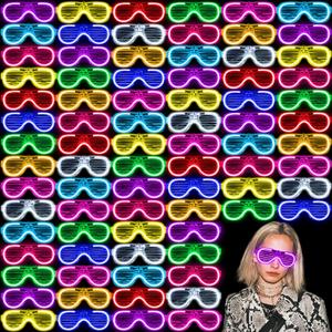 80 Pack LED Glasses, Light Up Glasses, 10 Neon Color Party Supplies for Kids Adult, Shutter Shades Light up Glasses, Glow Sticks Sunglasses Party Favors Birthday Christmas Carnival Party Glow Toys