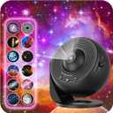 Galaxy Projector for Bedroom, HD Image Star Projector Galaxy Light Adjustable Knob, 13 Film Discs Planetarium Projector for Kids, 360 Rotating 1/2h Timer Simple 3-Button Control