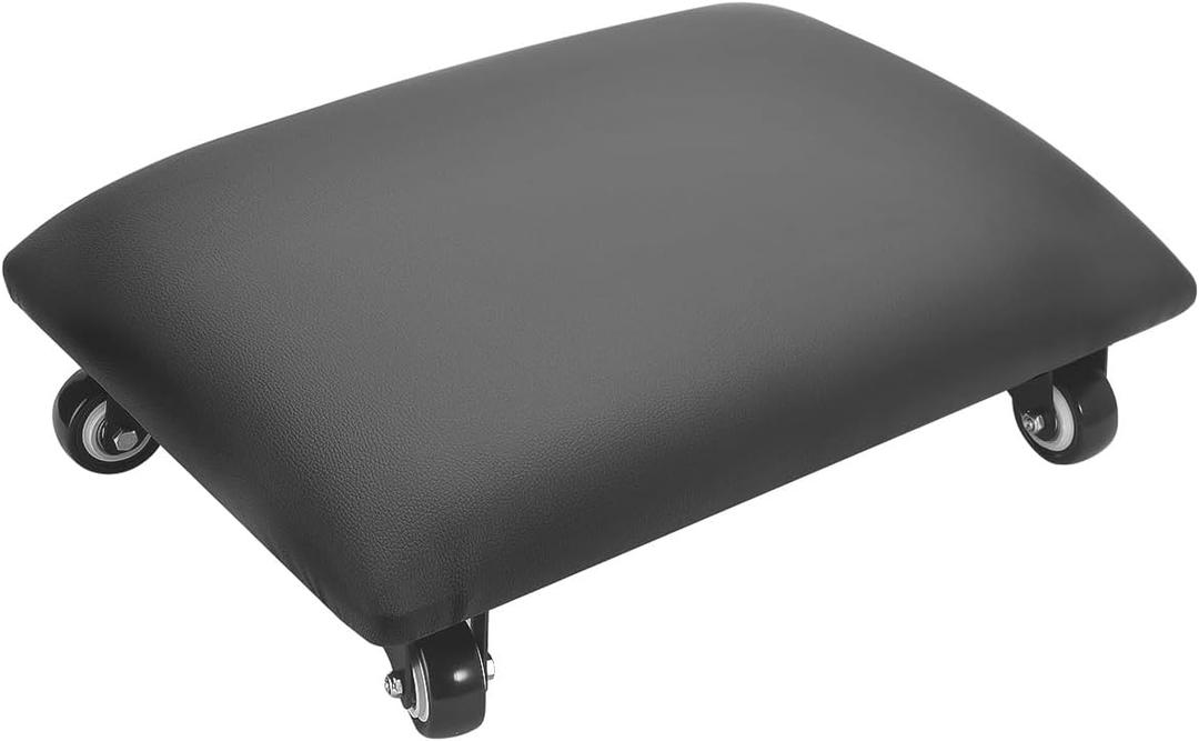 Low Rolling Stool Chair Low Roller Seat Low Stool with Wheel Low Chair Movable Mini Stools for Home Office Garage Pedicure Mechanic Cleaning Floor (Black)
