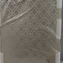 MyGift 41 x 35 Inch Brass Tone Metal Fireplace Screen with Vintage Moroccan Arabesque Pattern, Freestanding Decorative Mesh Fire Spark Guard Protector Cover