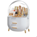 Makeup Organizer Skincare Organizers - Cosmetic Display Cases with Transparent Cover, SkinCare Organizers for Bathroom Countertop, Bedroom Vanity Desk, Lipstick Organizer, White Upgarde