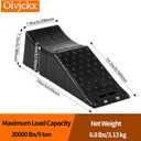 2 Piece Tandem Wheel Ramp, Portable Car Service Ramp, 5.5in Tire Lift Trailer Wheel Jack RV Flat Tire Ramp, for Routine Tire Replacement Repairs