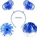 80s Women Tutu Costume Accessories Set Striped Sock Ponytail Headband Tutu Skirt for Halloween Mardi Gras Party (Standard, Blue)