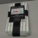 Ellen Tracy™ Stripe Single King Quilted Sham, 2 Pillow Cover Set - Green (20"x36")