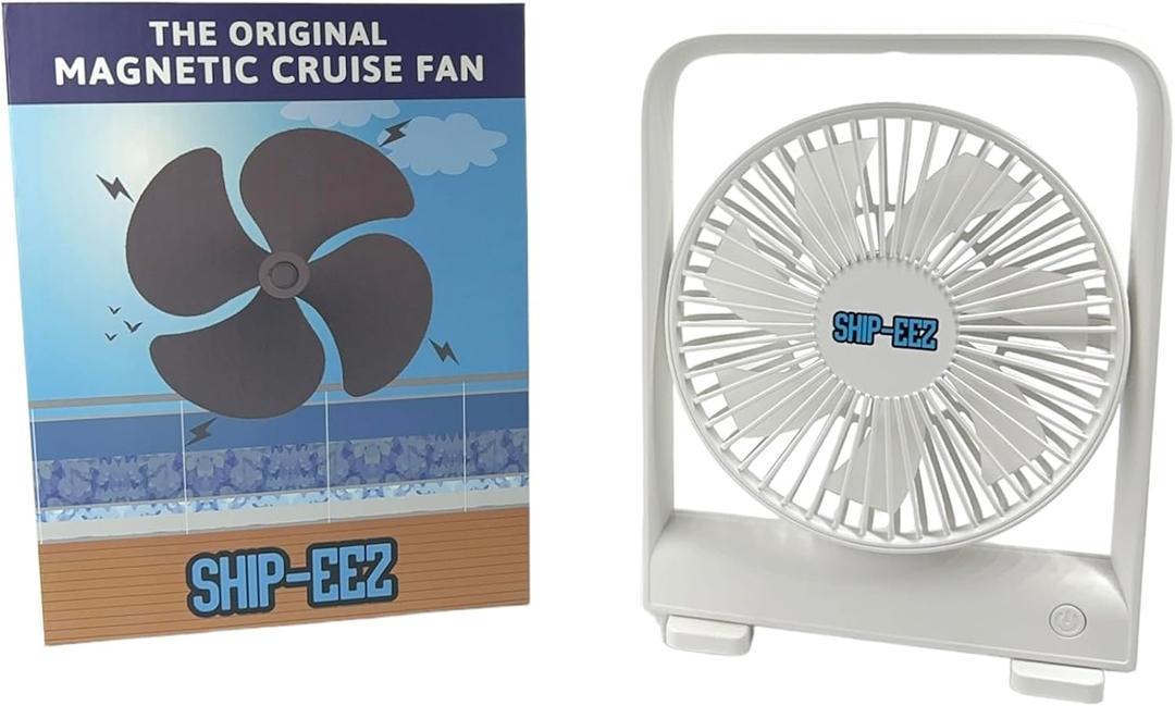 SAILPAK Magnetic Cruise Ship Approved Fan 12000mAh XL Battery LED Light - Approved for all cruise lines