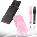 2Pcs Key Card Holder Compatible with Tesla Cybertruck 2023 2024 2025 Silicone Protector Cover Case Accessories Including Key Chain