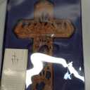 Dicksons Lord's Last Supper Woodgrain Carved 12 Inch Resin Wall Cross