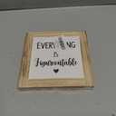 Inspirational Wood Sign, Positive Home Decor for Bedroom Living Room, Office Tabletop Decor, Meeting Room Decors, Farmhouse Table Shelf Decoration, Everything is Figureoutable Sign 5.95.9 inches