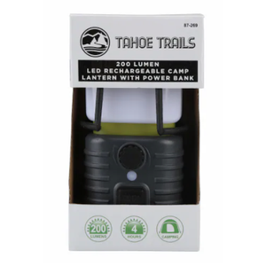 Tahoe Trails 200 Lumen Cordless Camp Lantern 87-269