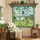 2 x 175 Pcs St Patricks Day Window Clings - Large Stickers for Glass Windows - Double Sided Irish Decorations for Home Office Classroom - 9 Sheets High Count Holiday Window Decals