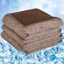 CHOSHOME Cooling Comforter, Cooling Blanket for Hot Sleeper, Q-Max 0.45 Arc-Chill Cooling Fiber, Cool Soft Thin Breathable Summer Blanket for Bed, Couch (60" x 90", Brown)