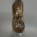 14 Inch Ponytail Extension - Wavy Pony Tails Hair Extensions, Claw Clip Ponytail Extension, Synthetic Hair Extensions Ponytail, Clip on Ponytails for Women (Light Brown With Beige Highlights)