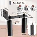 Heavy Duty Slide Gate Roller Guide with L Rear Post Steel Bracket, Sliding Rolling Gate Hardware Kit Support Assembly for Sliding/Rolling/Garage/Wood/Fence Door (Black-1pc, 6in)