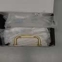 Asidrama 10 Pack 3 Inch(76mm) Brushed Gold Kitchen Cabinet Handles, Cabinet Pulls Kitchen Cabinet Hardware for Cupboard Drawer Pulls (3" Hole Center)