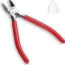 KATA Wire Cutters Plier for Crafting - Heavy Duty 6 Inch Side Cutter Plier Metal Cutting Tool - Safety Cap Sharp Flush Cut Model Snips For Jewelry, Floral, Artificial Flowers, Chicken Wire, Electrical (1pack)