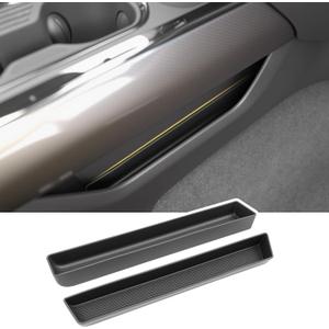 2PCS Center Console Shifter Organizer for 2022-2025 Chevy Chevrolet Silverado/GMC Sierra Gear Side Storage Box Tray Accessories