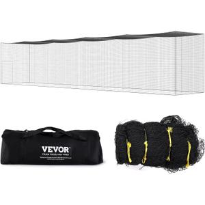 VEVORProfessional Softball Baseball Batting Hitting Training Net, Practice Portable Pitching Cage Net with Door & Carry Bag, Heavy Duty Enclosed PE Netting, (70inch, Black)