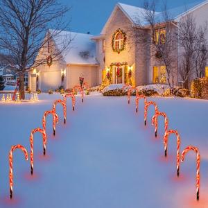 Christmas Candy Cane Pathway Marker Light 36 lights, 16 inches