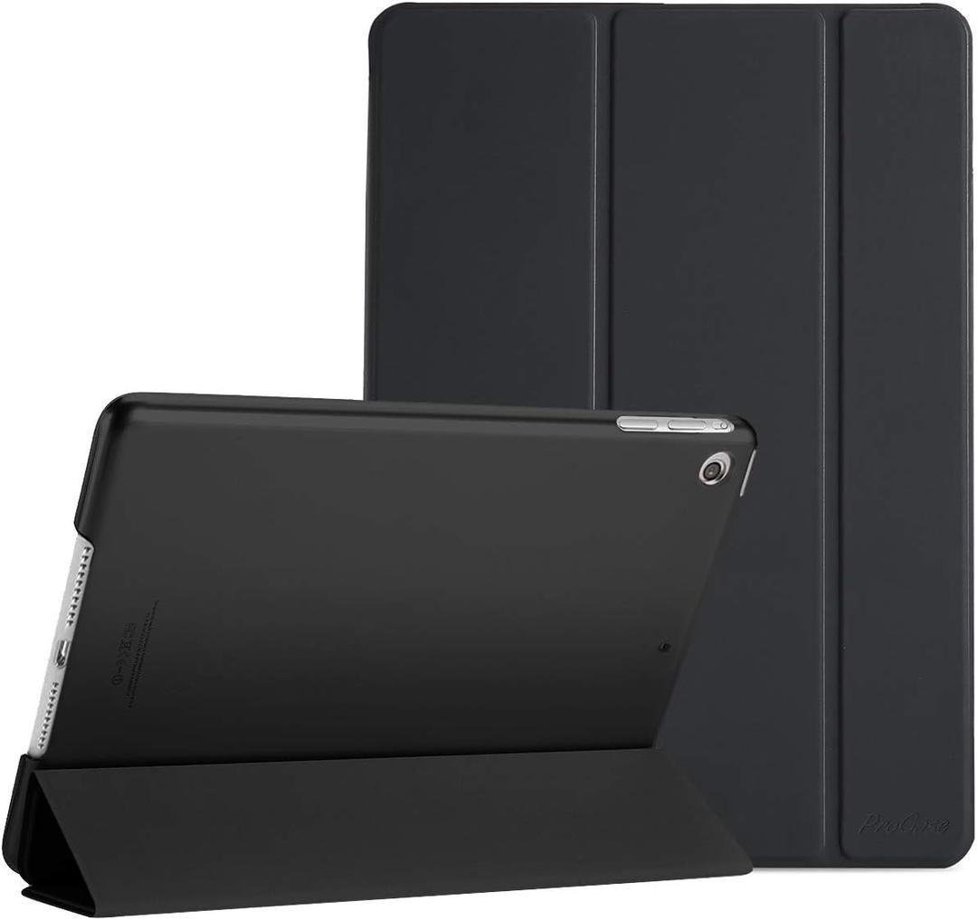 ProCase Smart Case for iPad mini 1 2 3(Model: A1432 A1454 A1455 A1489 A1490 A1491 A1599 A1600), Slim Lightweight Stand Cover with Translucent Frosted Back Support Auto Sleep/Wake -Black