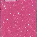 Hython Case for iPhone 15 Plus Case Glitter Cute Sparkly Shiny Bling Sparkle Phone Cases 6.7", Thin Slim Fit Soft TPU Bumper Shockproof Rubber Protective Cover for Women Girls Girly, Chalk Pink