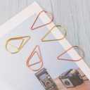 100 pcs Cute Paper Clips, BOSOIRSOU Metal Bookmark Folder Pin Memo Clamp Planner Clip for Pagination Organize Document Organizing Office Supplies School Student