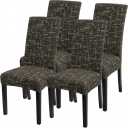 SearchI Printed Dining Room Chair Covers Set of 4, Stretch Kitchen Chair Covers Washable Parsons Chair Slipcover Removable Dining Chair Protectors for Hotel