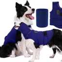 Dog Anxiety Vest with Band Noise Cancelling Ear Muffs Combination Set Soft Thunder Jacket for Fireworks, Vet Visits & Separation Anxiety No Medication or Training