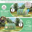 10x7x7 FT Walk-in Greenhouse for Outdoors for Winter Plant Protection,6-Ventilated Screen Window Portable Greenhouse W/ 2-Zipper Door,PE Cover & Heavy Duty Frame