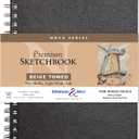 Stillman & Birn Nova Series Beige Wirebound Sketchbook, 7" x 10", 150 GSM (Heavyweight), Beige Paper, Medium Grain Surface