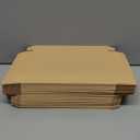 Chivertion 50 Pcs Greeting Card Storage Box Kraft Paper Box with PVC Transparent Window Greeting Card Envelope Applicable Bulk Frame Photo Storage Case Biscuit Applicable(5.39 x 7.36 x 1 Inch)