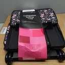 Everything Mary Rolling Scrapbook Tote – Black & Floral Trim Foldable Craft Organizer Tote for Scrapbooking Supplies, Art Tools, Paper & Accessories – Portable Storage Bag
