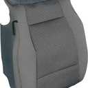 BABERGOU Medium Gray Cloth Driver Side Bottom Seat Cover Compatible with Ford F150 XLT 2015 2016 2017 2018 2019 2020