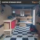 4-Pack E-Track Wood Beam End Sockets, Galvanized Shelf Brackets for 2x4 & 2x6 Wood Beam Custom Storage in Box Truck, Enclosed Trailer, Garage, Warehouse, Workshop