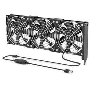 Graphics Card Cooling Fan, 3X 92mm Quiet Fans with 4-Pin to USB Speed Control, for GPU, Server Card, Graphics Card, Video Card, VGA Cooling