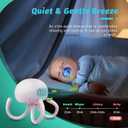 Portable Bladeless Fan - Mini Handheld Fan with Flexible Tripod, Clip-on for Stroller, Car Seat, Crib, Bike and Desktop - 3 Speeds, Rechargeable Battery Operated (Pink)