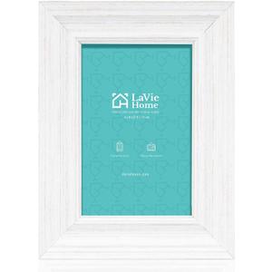 LaVie Home 4x6 Picture Frames (1 Pack, Distressed White) Rustic Photo Frame Set with High Definition Glass for Wall Mount & Table Top Display