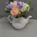Artificial Flowers in Teapot Vase,Centerpieces Coffee Table Decor,Artificial Flower Arrangement for Home Party Office Wedding Kitchen Room