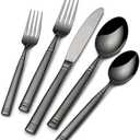 Towle Living Stephanie Noir 20-Piece Forged Stainless Steel Flatware Set, Service for 4