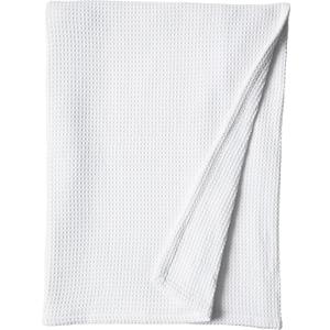 Vera Wang - Queen Blanket, Luxury Cotton Bedding, Super Soft Essentials with Waffle Weave Knit (Waffleweave White, Queen)