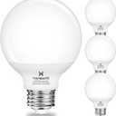 hansang G25 LED Globe Light Bulbs, Bathroom Vanity Light Bulbs E26 Base Warm White 2700K for Bedroom Makeup Mirror Lights, 60W Equivalent(5W), 500LM Non-dimmable,4Pack