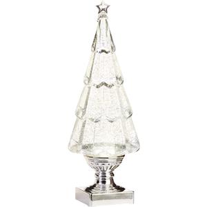 RAZ Imports 13.75" Lighted Tree Water Lantern Acrylic Snow Globe - Swirling Glitter Battery Operated