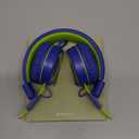 noot products Kids Headphones with Microphone K12 Stereo 5ft Long Cord with 85dB/94dB Volume Limit Wired On-Ear Headset for iPad/Amazon Kindle,Fire/Toddler/Boys/Girls/School(Blue/Lime)