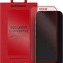 BodyGuardz Red Light Converter Screen Protector  Passive Red Light Therapy for Face - Promotes Better Sleep, Healthier Skin, Reduced Eye Strain  9H Tempered Glass, Easy Install (iPhone 13 Pro Max / iPhone 14 Plus)