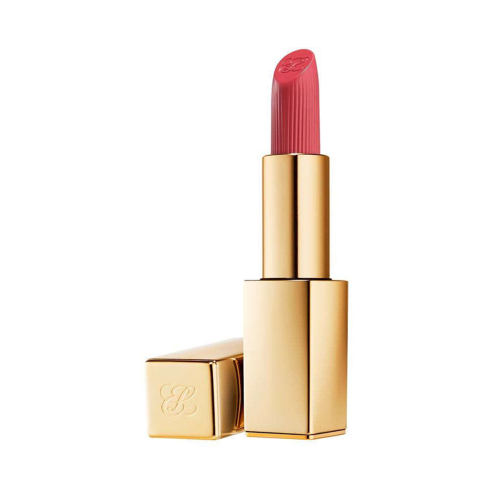 Este Lauder Pure Color Long Lasting Cream Lipstick for Women with Cream Finish | Plumping & Nourishing, 0.12 Ounce (420 Rebellious Rose - A midtone rose with a neutral undertone)