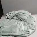 Queen Size Fleece Blanket for Bed, Sage Green Soft Warm Fuzzy Cozy Throw Blankets for Women Men Gift, Plush Microfiber Flannel Blanket Suitable for All Seasons, 90x90 Inches