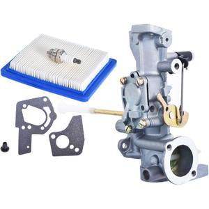 2 x 498298 Carburetor with 491588S 491588 Air Filter Replacement for 498298 692784 495951 492611 490533 495426 112202 112212 112231 112232 112252 112292 5HP Engines