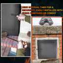 Yaocom 1 Pack 8" x 8" Steel Chimney Cleanout Door Fireplace Trap Door for Ashes Indoor Outdoor Wall Chimney (Black)