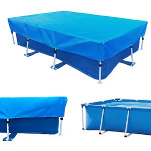 102 x 63 in Pool Cover 8x5 Rectangle Swimming Pool Covers 102 X 67 Rectangular Pool Cover for Above Ground Pools 8.5 ft x 5.6 ft Blue Pool Covers Made of 5-Layer Tear-Resistant PE Waterproof
